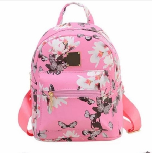 Handbags - 💕 MUST GO! Pink flower mini backpack 💕